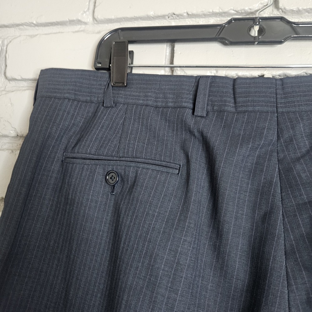Brooks Brothers Dress Pants Men Fitzgerald BrooksCool Pinstripe Wool Blend 39x29 - Picture 6 of 9